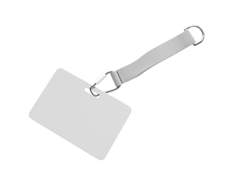 White ID Card with Ribbon