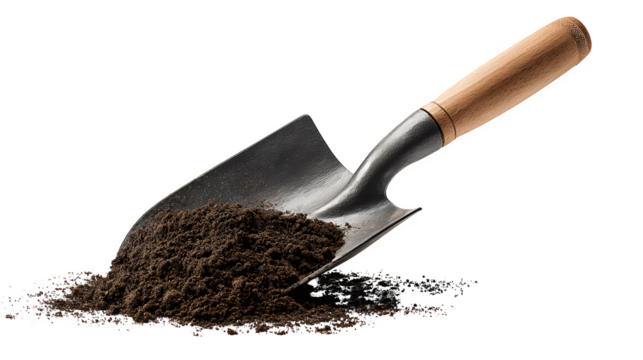 shovel in soil