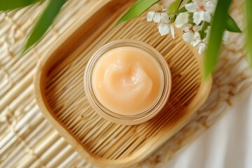 a wax in glass jar