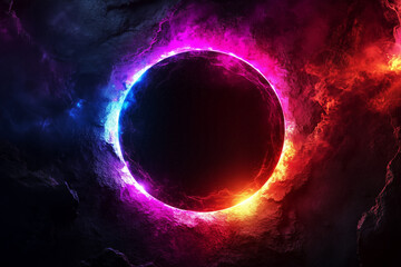 planet with sun and space