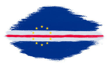 cape verdean flag with paint strokes