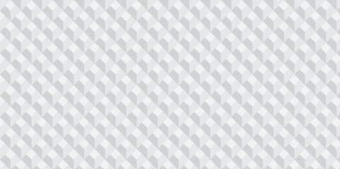 White geometric cube creative concept triangle overlap square technology background. digital cubes fabric and wallpaper grid block texture background.	
