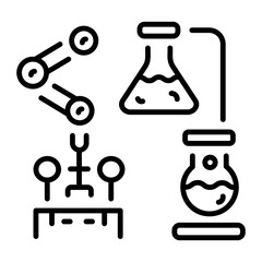 Obraz premium A line style icon showing lab robot