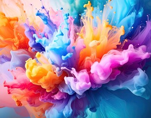 Obraz premium Abstract explosion of vibrant colors (2)