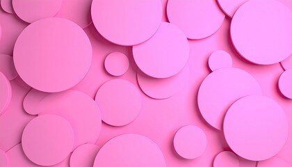 Abstract circles in light pink