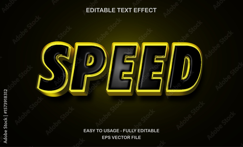 Poster speed editable text effect with bold racing style for fast and dynamic themes