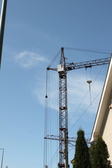 construction site with cranes