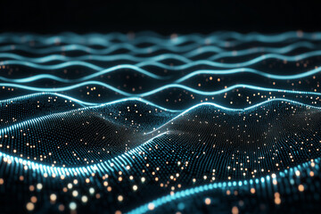 abstract blue background with waves