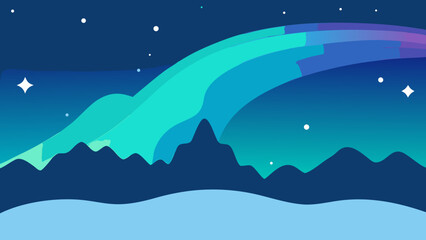 winter landscape with mountains