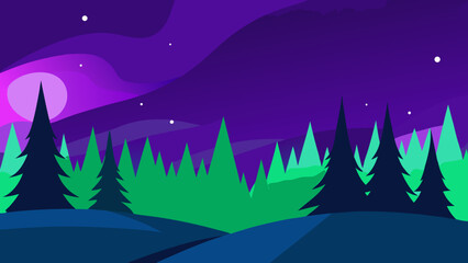 christmas night landscape