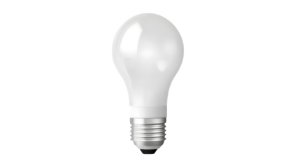 realistic school smart light mockup, angled view with a bulb, isolated on transparent background
