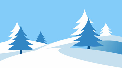 winter landscape with trees