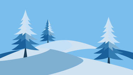 Fototapeta premium winter landscape with trees