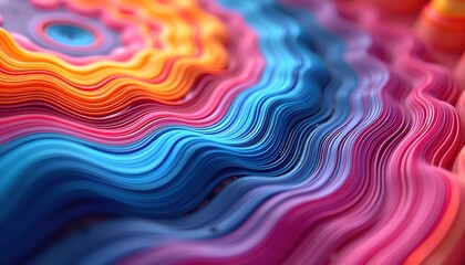 Obraz premium brightly colored waves of water in a dark room
