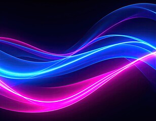 Abstract glowing waves in vibrant colors