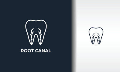 Root Canal Vector, Icon Or Logo Sign Isolated Symbol Illustration