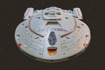 Raumschiff Voyager im Weltraum