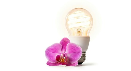 light bulbs and flowers on the front side