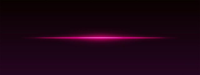 Purple horizontal light beam on dark gradient background. Sharp glowing line with soft edges creates sci-fi effect.