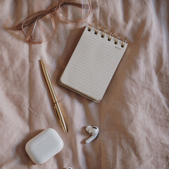 Flat Lay of Workspace Essentials