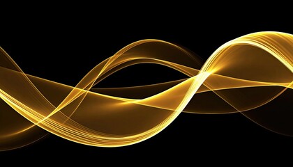 Abstract gold waves on black (1)