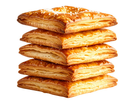 Traditional Filipino Otap Pastries in Neat Stack, isolated on transparent background PNG