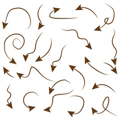 Set of Hand drawn vector arrows doodle vector illustration EPS 10 Set of Hand drawn vector arrows doodle vector illustration EPS 10