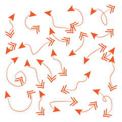 Set of Hand drawn vector arrows doodle vector illustration EPS 10 Set of Hand drawn vector arrows doodle vector illustration EPS 10