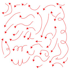Set of Hand drawn vector arrows doodle vector illustration EPS 10 Set of Hand drawn vector arrows doodle vector illustration EPS 10
