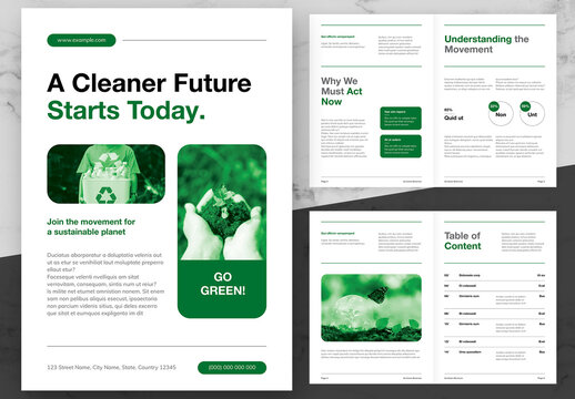 Green And Black Go Green Brochure