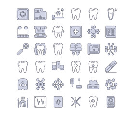 Fototapeta premium Dental icon set. Dental Clinic icon collection