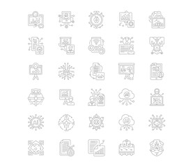 Automation icon. Ai icon set
