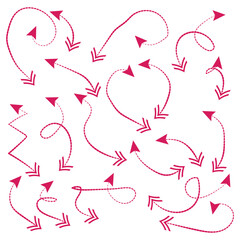 Set of Hand drawn vector arrows doodle vector illustration EPS 10 Set of Hand drawn vector arrows doodle vector illustration EPS 10