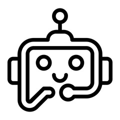 Fototapeta premium Ai chatbot icon