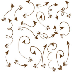 Set of Hand drawn vector arrows doodle vector illustration EPS 10 Set of Hand drawn vector arrows doodle vector illustration EPS 10