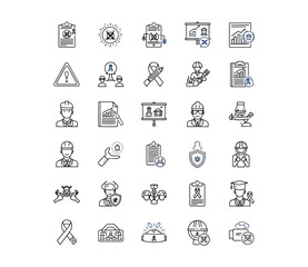 Brain icon set. Minimalist icons collection