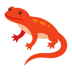 Cute Salamander Cartoon – Colorful Reptile Character Vector