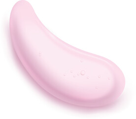 Translucent pink gel drop