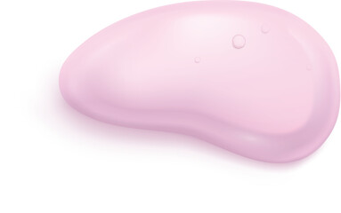 Translucent pink gel drop