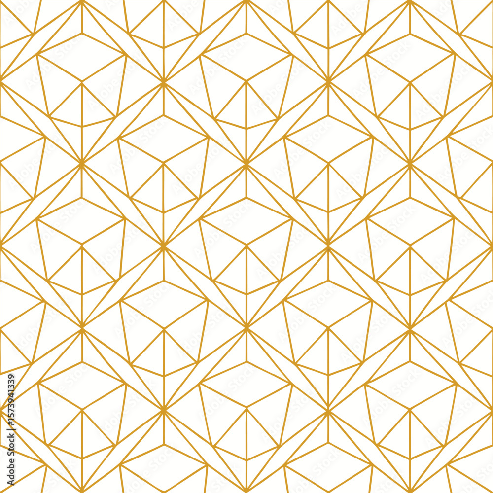 Poster abstract simple geometric vector seamless pattern with gold line texture on white background. light 