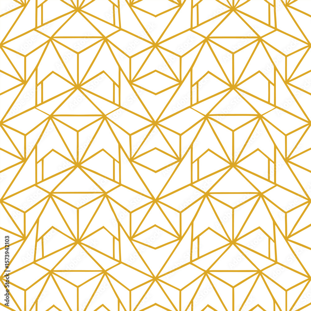 Poster abstract simple geometric vector seamless pattern with gold line texture on white background. light 