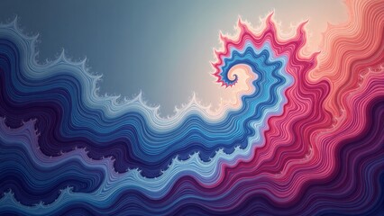Obraz premium Vibrant Abstract Fractal Wave Background