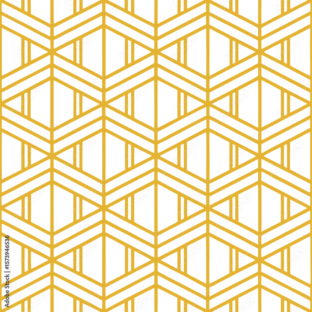 Poster abstract simple geometric vector seamless pattern with gold line texture on white background. light 