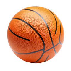 Fototapeta premium Orange basketball on black background sports equipment game ball isolated on a transparent background
