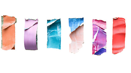 Naklejka premium Colorful Paint Strips Showcasing a Spectrum of Shades in Artistic Design and Craft