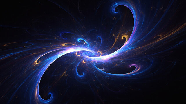 Volutes lumineuses abstraites