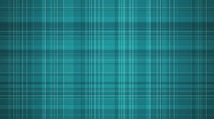 Fototapeta premium Teal plaid fabric texture background; design element