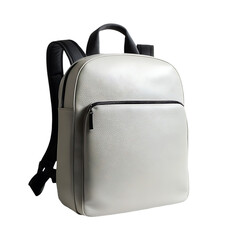 Elegant Off-White Leather Backpack: Stylish Travel & Everyday Carry