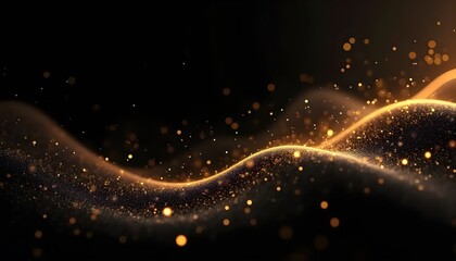 Obraz premium a close up of a gold wave on a black background,