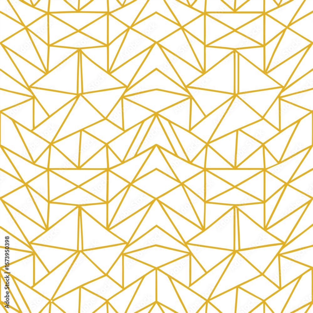Poster abstract simple geometric vector seamless pattern with gold line texture on white background. light 
